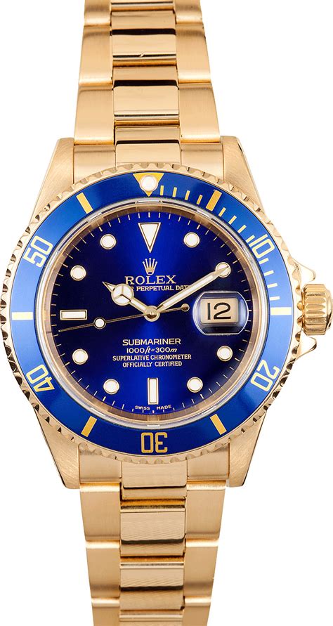 yellow gold rolex mens|Rolex submariner 18k gold price.